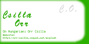 csilla orr business card